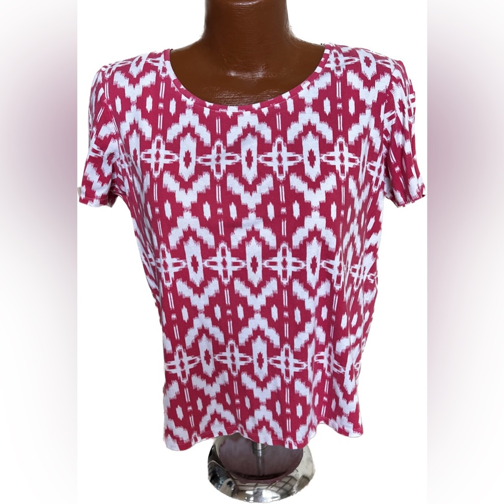 Chico’s the ultimate tee red cotton 3 14/16